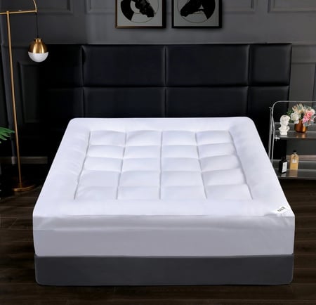 لباد الأحلام طراز فندقي مزدوج مقاس 200×200 سم , سماكة 10 سم أبيض