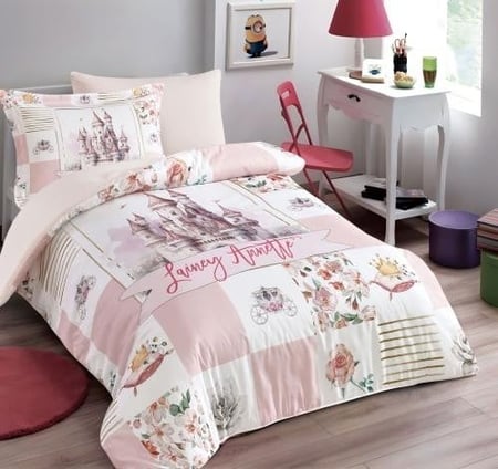 مفرش كارلا صيفي مقاس كوين 150x200 سم وردي متعدد الألوان عدد القطع 4