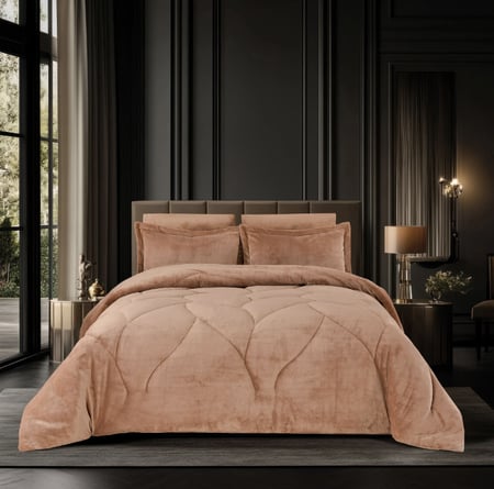 مفرش سها شتوي مخمل مزدوج جملي عدد القطع 6