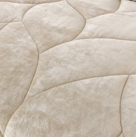 مفرش سها شتوي مخمل مزدوج بيج عدد القطع 6