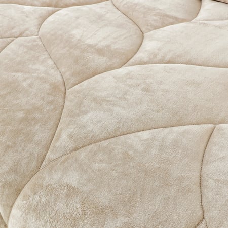 مفرش سها شتوي مفرد ونص بيج عدد القطع 4