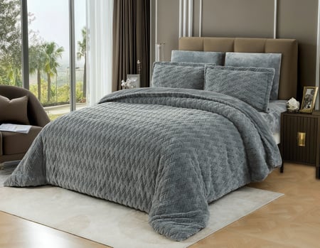 مفرش دافوس شتوي فرو رصاصي