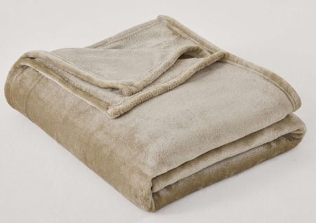 بطانية شتوي مخمل ناعم بيج غامق