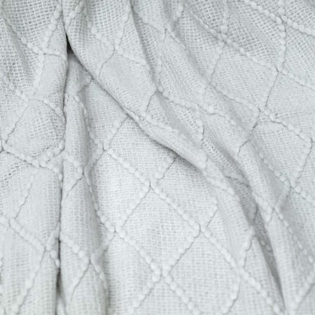 بطانية دان شال خفيفة  رصاصي فاتح مقاس 130 × 170سم