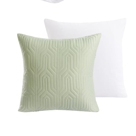 مفرش زمرد صيفي مزدوج مطرز أبيض وتيفاني عدد القطع 12