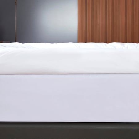 لباد جاردينيا طراز فندقي مفرد و نص مقاس 120×200 سم , سماكة 14 سم أبيض