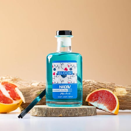 فواحة عطر بلوم - نداف - بالأعواد في حامل زجاجي  برائحة  البرغموت  و الأوركيد عدد القطع 2
