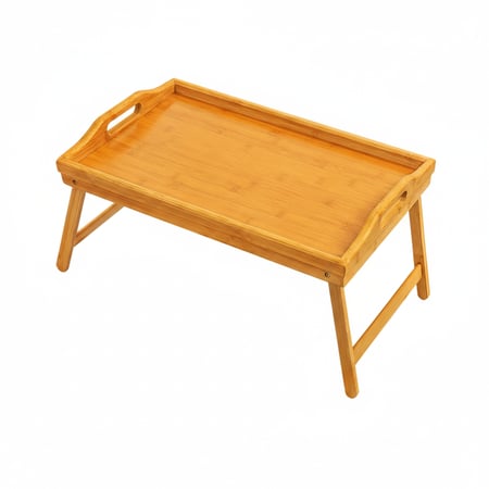 طاولة خشبية بيد بساقين لغرفة النوم بيج