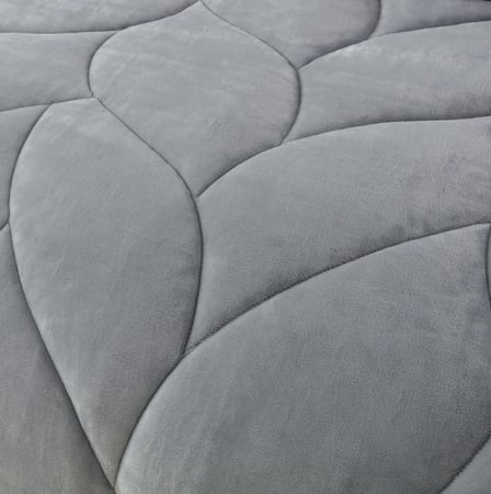 مفرش سها شتوي مخمل مزدوج رصاصي عدد القطع 6