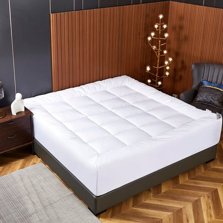 لباد جاردينيا طراز فندقي مفرد و نص مقاس 120×200 سم , سماكة 14 سم أبيض