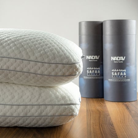 باكج وسادة صفاء الفندقية أبيض عدد القطع 2