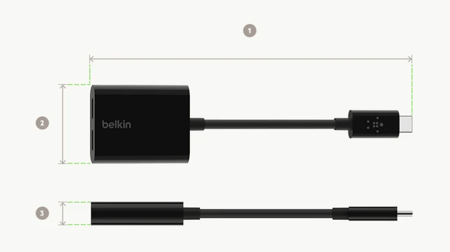 وصلة تايب سي منفذين من belkin