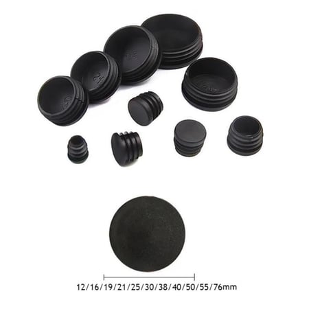 غطاء بلاستيك اسود دائري