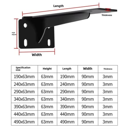 حامل دعم أرفف معدني