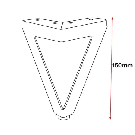رجل اثاث استيل 150 ملي