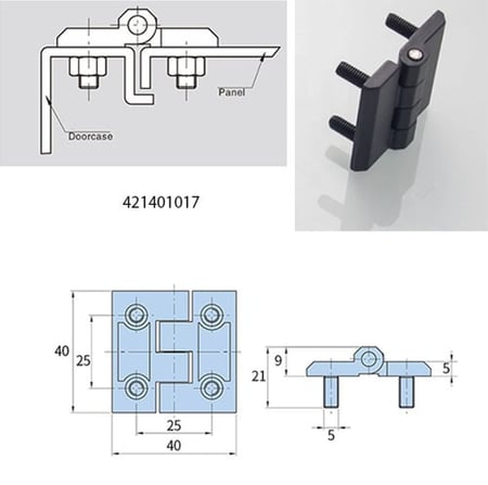 مفصلات من الزنك عالي الجودة لأبواب الخزائن والألواح الكهربائية