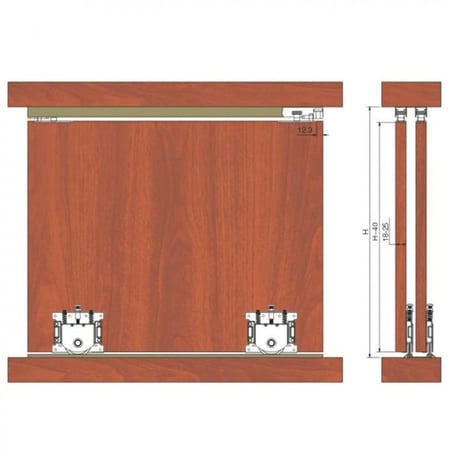 Furniture sliding roller for wood door
