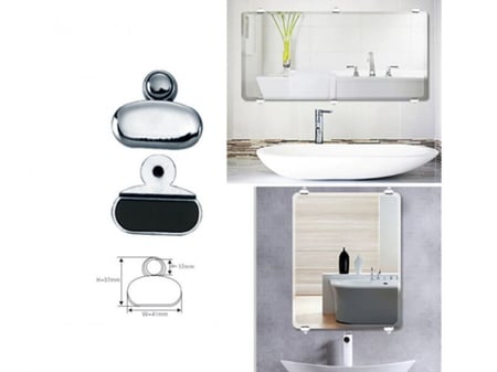 حامل مرايا لون كروم 12 ملي