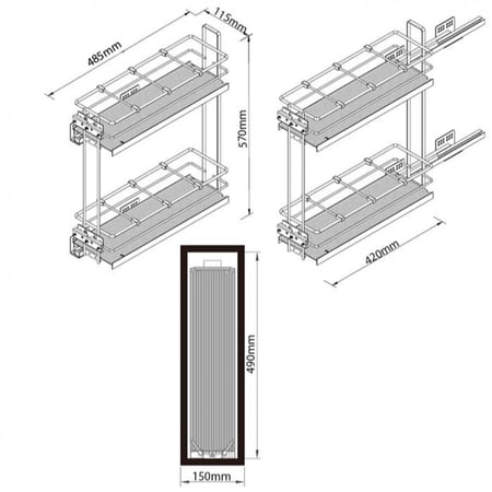 Narrow Basket-Soft Closing