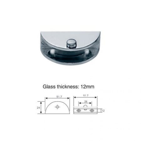 Holder glass  shelf 12mm