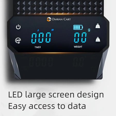 ميزان قهوة رقمي من Omran Cart مع مؤقت بدقة 0.1 جرام