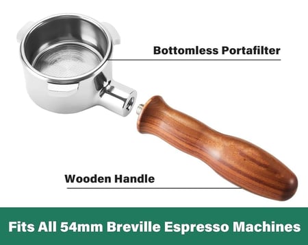 بورتافلتر مكشوف 54 مم بمقبض خشبي