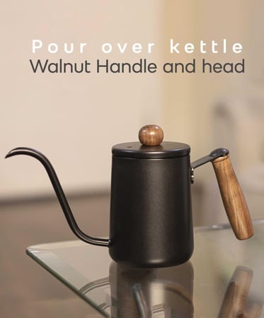 طقم تحضير قهوة V60 15 قطعة مع إبريق، مطحنة، مرشح، وغلاية