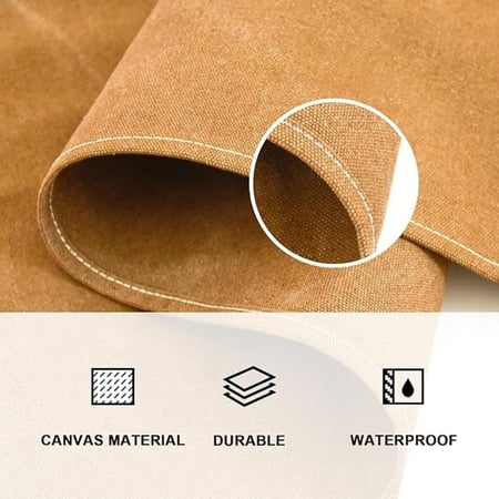 مريلة قطنية من Omran Cart مقاس كبير للجنسين لون بني