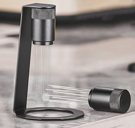 أداة توزيع قهوة WDT مع حامل مغناطيسي ستانلس ستيل لتوزيع القهوة