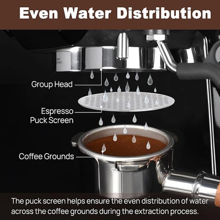 شبكة باك سكرين 58 مم سماكة 0.8 مم ستانلس ستيل متوافقة مع E61 وجاجيا ونوفا سيمونيلي