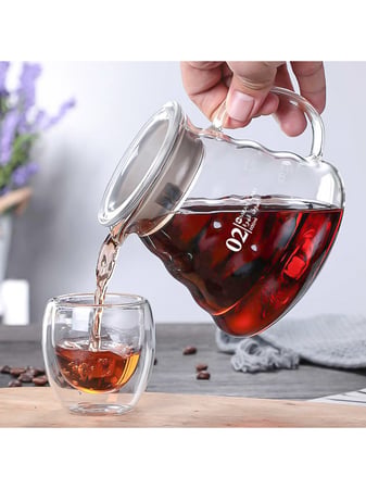 طقم قهوة V60 بالتقطير 7 قطع مع إبريق وقطارة وغلاية ومطحنة وكوب