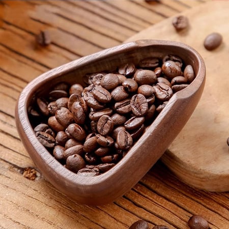 كوب توزيع إسبريسو خشبي ووعاء بن وتصنيف تذوق من الخشب الطبيعي