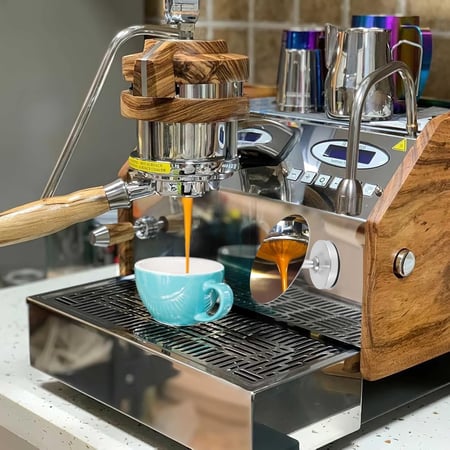 مرآة مراقبة تدفق الإسبريسو 70 مم بقاعدة مغناطيسية من الستانلس ستيل