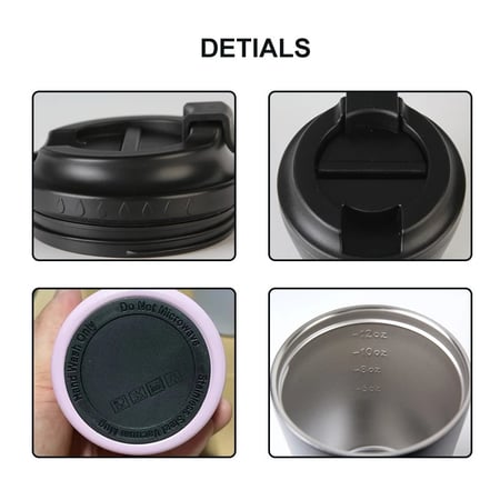 كوب سفر قهوة 12 أونصة ستانلس ستيل لون أخضر بعزل مزدوج