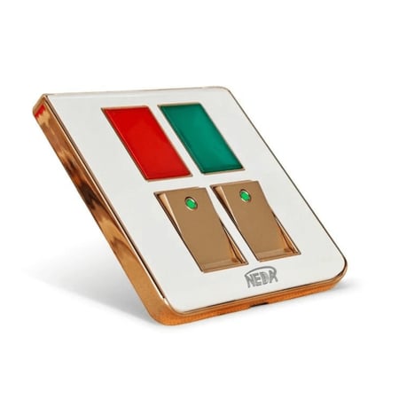 مفتاح طفاية احمر اخضر مزدوج مع إضاءة كهربائي عالي الجودة double switch