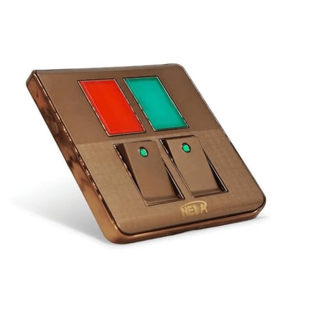 مفتاح طفاية احمر اخضر مزدوج مع إضاءة كهربائي عالي الجودة double switch