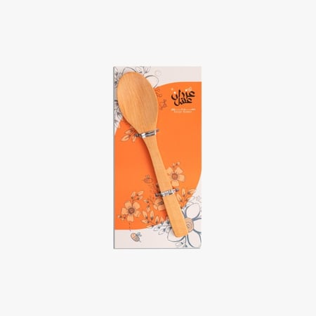 ملعقة عسل مسطحة خشبية