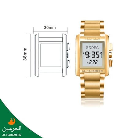 ساعة الحرمين الكلاسيكية HA-6208 قياس 33MM (رجالية) جودة عالية بألوان متعددة