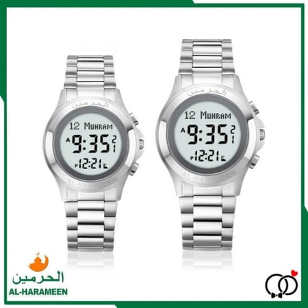طقم ساعة الحرمين الفاخرة HA-6372 و HA-6371 رجالي - نسائي
