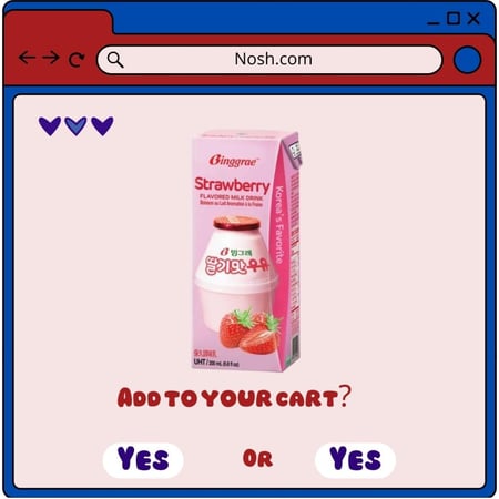 حليب كوري بالفراوله