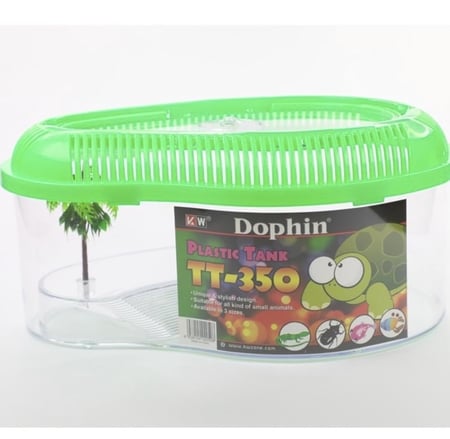 حوض زواحف (غطاء أخضر)  Plastic Tank for Turtles, reptiles and small animals, Plastic TT-350