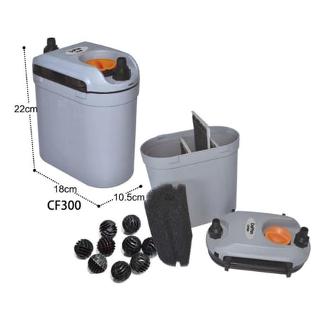 دوفين كانستر مع الاستاند Dophin CF300 Mini Canister Aquarium Filter
