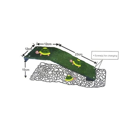 دوفين سلم ومرتفع عشبي للسلاحف DOPHIN ACRYLIC TURTLE LADDER