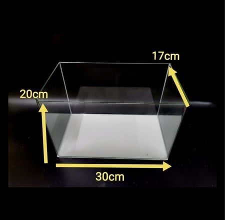 دوفين حوض زجاج مقاس Aquarium 30cm Curve Fish Tank 30