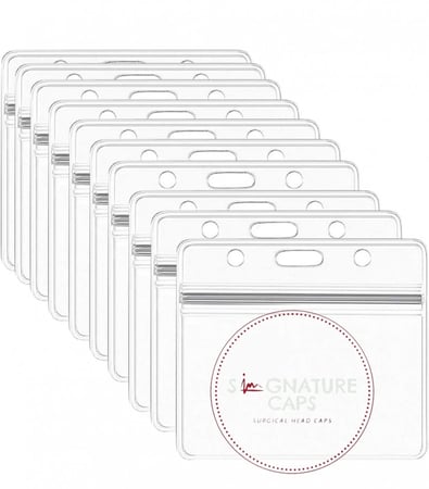 Clear Plastic Horizontal Name Badge ID Card Holders