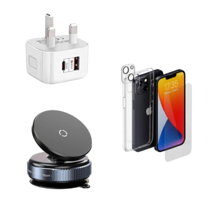 بكج حماية لجميع الاجهزة + فيش جداري من شركة فيدا + ستاند شفط من شركة فيدا