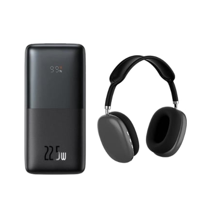 عرض بطارية متنقلة م شركة فيدا بسعة 10 الف تدعم الشحن السريع مع سماعة P9 هدية