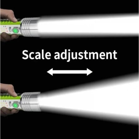 كشاف ليد متعدد الوظائف مزود باضاءة جانبية متعددة الالوان مضاد للماء بم