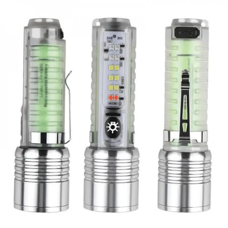 كشاف ليد متعدد الوظائف مزود باضاءة جانبية متعددة الالوان مضاد للماء بم