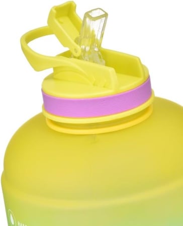 الكوتش زجاجة مياه رياضية سعة 2.2 لتر، زجاجة رياضية كبيرة خالية من البيسفينول ايه، زجاجة مياه 2.2 لتر، زجاجة مياه مانعة للتسرب 1 جالون للياقة البدنية والصالة الرياضية (اسود)